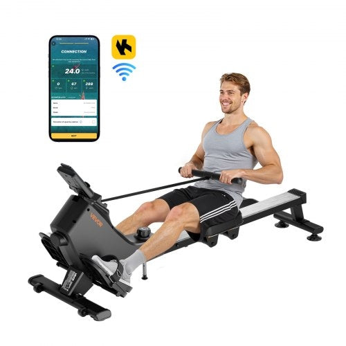 Magnetic Rowing Machine,16-Level Quiet Resistance Adjustable, Foldable