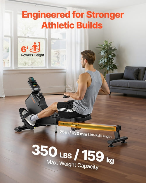 Magnetic Rowing Machine,16-Level Quiet Resistance Adjustable, Foldable