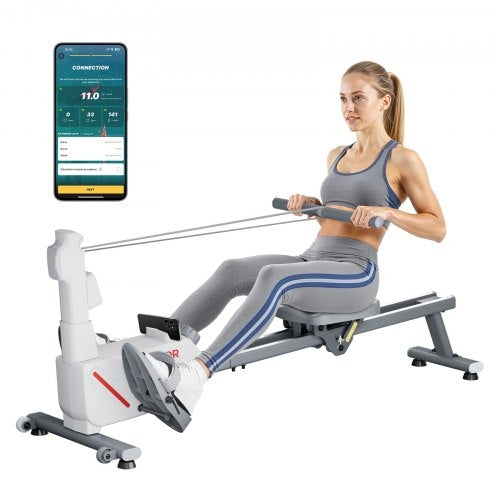 Magnetic Rowing Machine,16-Level Quiet Resistance Adjustable, Foldable