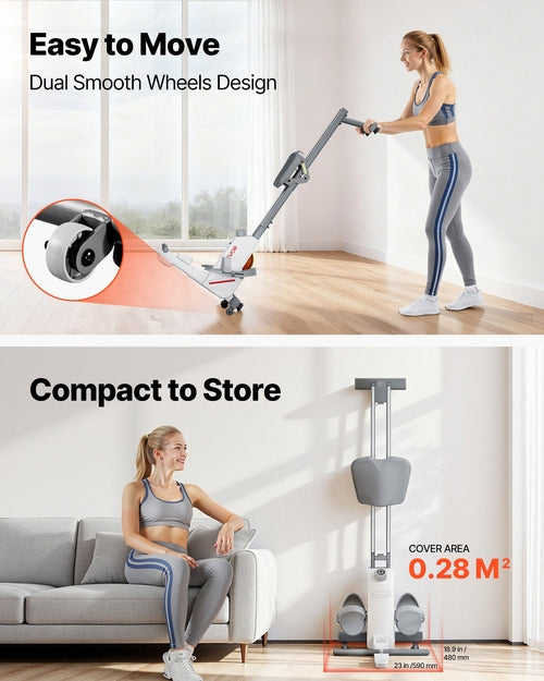 Magnetic Rowing Machine,16-Level Quiet Resistance Adjustable, Foldable