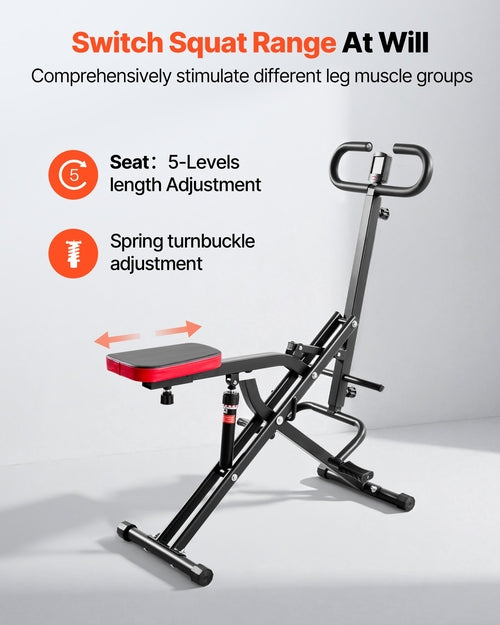 Squat Machine, Deep Squat Rowing Machine for Home, Easy Setup &