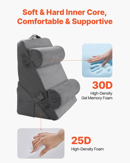 Wedge Pillow for Sleeping, 4 Pcs Adjustable Orthopedic Bed Wedge Set,