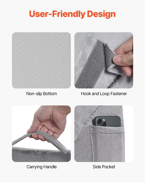 Wedge Pillow for Sleeping, 4 Pcs Adjustable Orthopedic Bed Wedge Set,