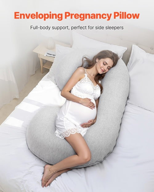 Pregnancy Pillow, C-Shaped Full Body Maternity Pillow, Ultra-Soft and