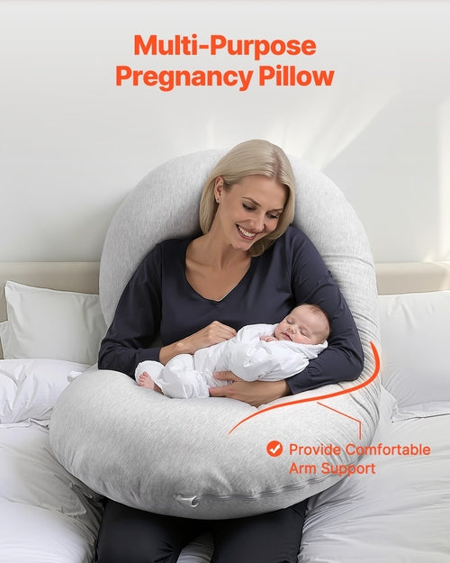 Pregnancy Pillow, C-Shaped Full Body Maternity Pillow, Ultra-Soft and