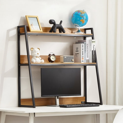 Desktop Bookshelf, 2-Tier Desktop Storage Organizer, 37.4 x 12.6 x