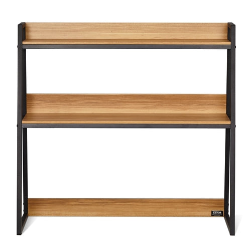 Desktop Bookshelf, 2-Tier Desktop Storage Organizer, 37.4 x 12.6 x